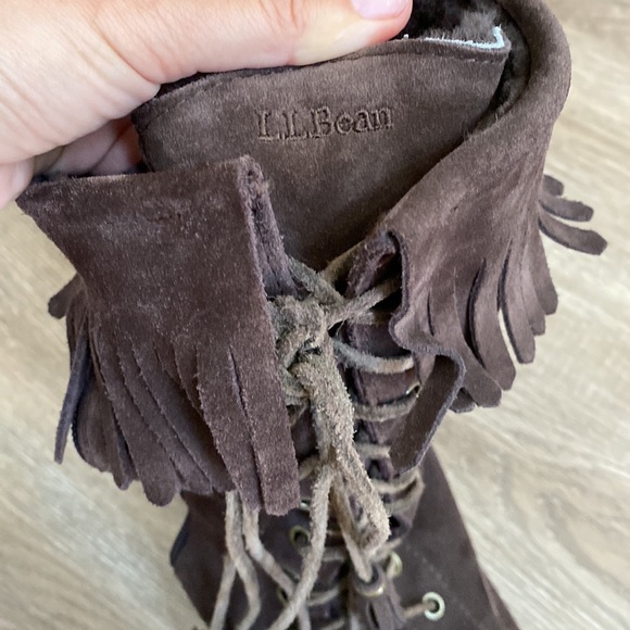 L.L. Bean Ll Bean Tall Brown Suede Moccasin Boots - Women | Color: Brown |8.5 - Picture 8 of 10